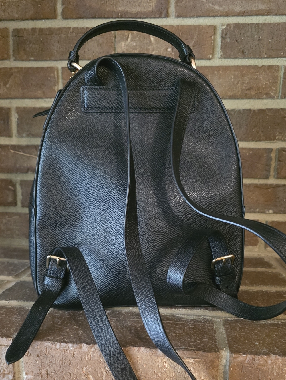 Coach Black Pebbled Leather Mini Backpack with Gold Hardware - Picture 3 of 8